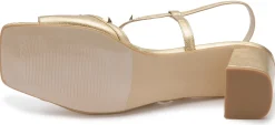 Sandalen|Horsch Schuhe Sandalette in Übergrößen Gold