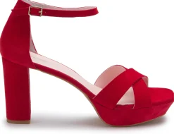 Sandalen|Horsch Schuhe Sandalette in Übergrößen Rot
