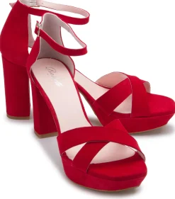 Sandalen|Horsch Schuhe Sandalette in Übergrößen Rot