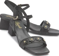 Sandalen|Horsch Schuhe Sandalette in Untergrößen Schwarz