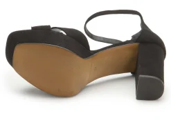 Sandalen|High Heels|Horsch Schuhe Sandalette in Untergrößen Schwarz