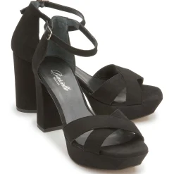 Sandalen|High Heels|Horsch Schuhe Sandalette in Untergrößen Schwarz