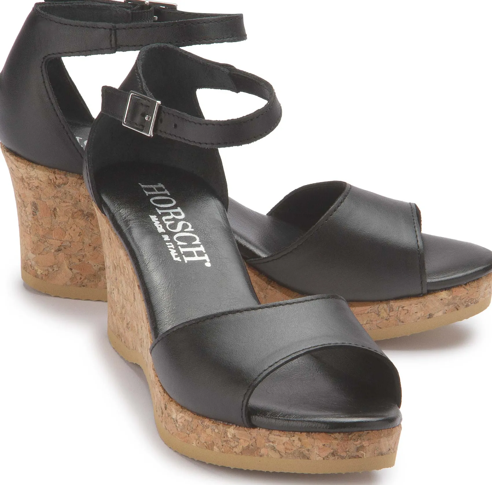 Sandalen|Horsch Schuhe Sandalette in Untergrößen Schwarz