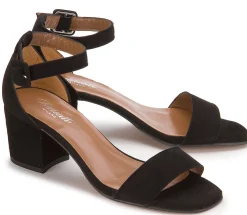 Sandalen|Horsch Schuhe Sandalette in Untergrößen Schwarz