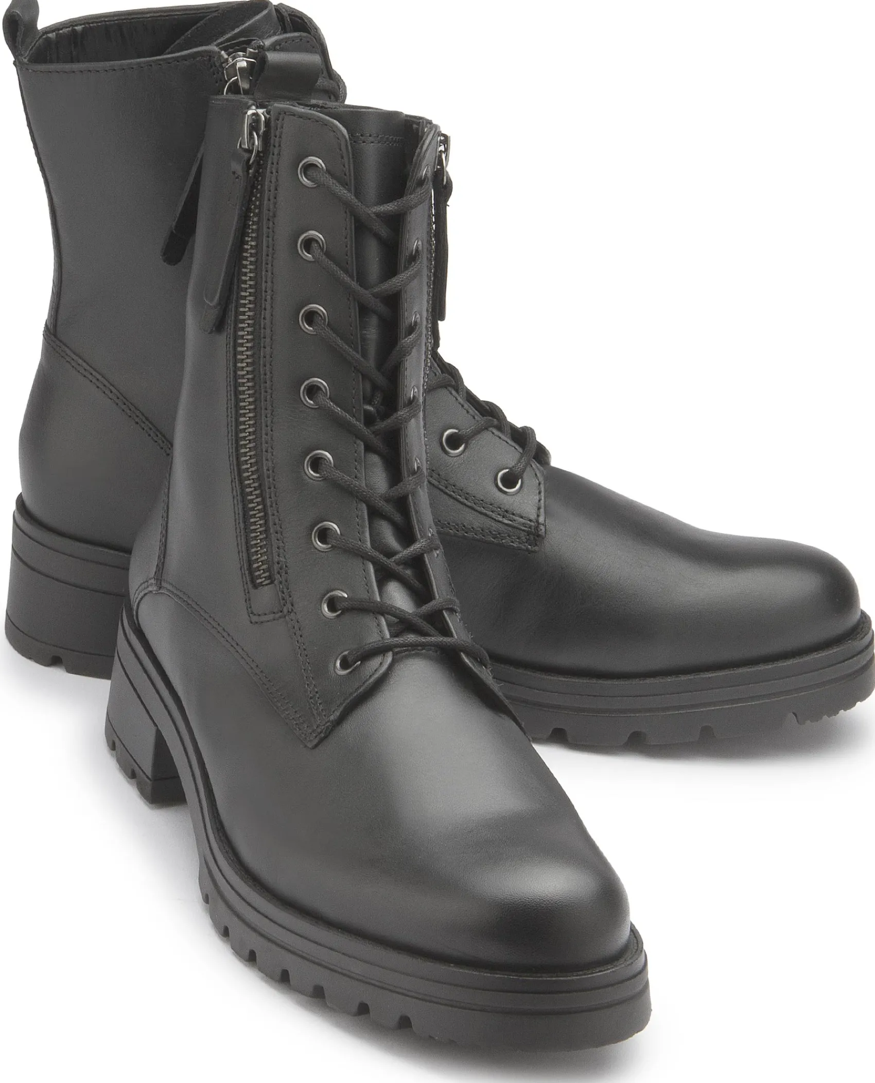 Stiefeletten|Gabor Schnürboot in Übergrößen Schwarz
