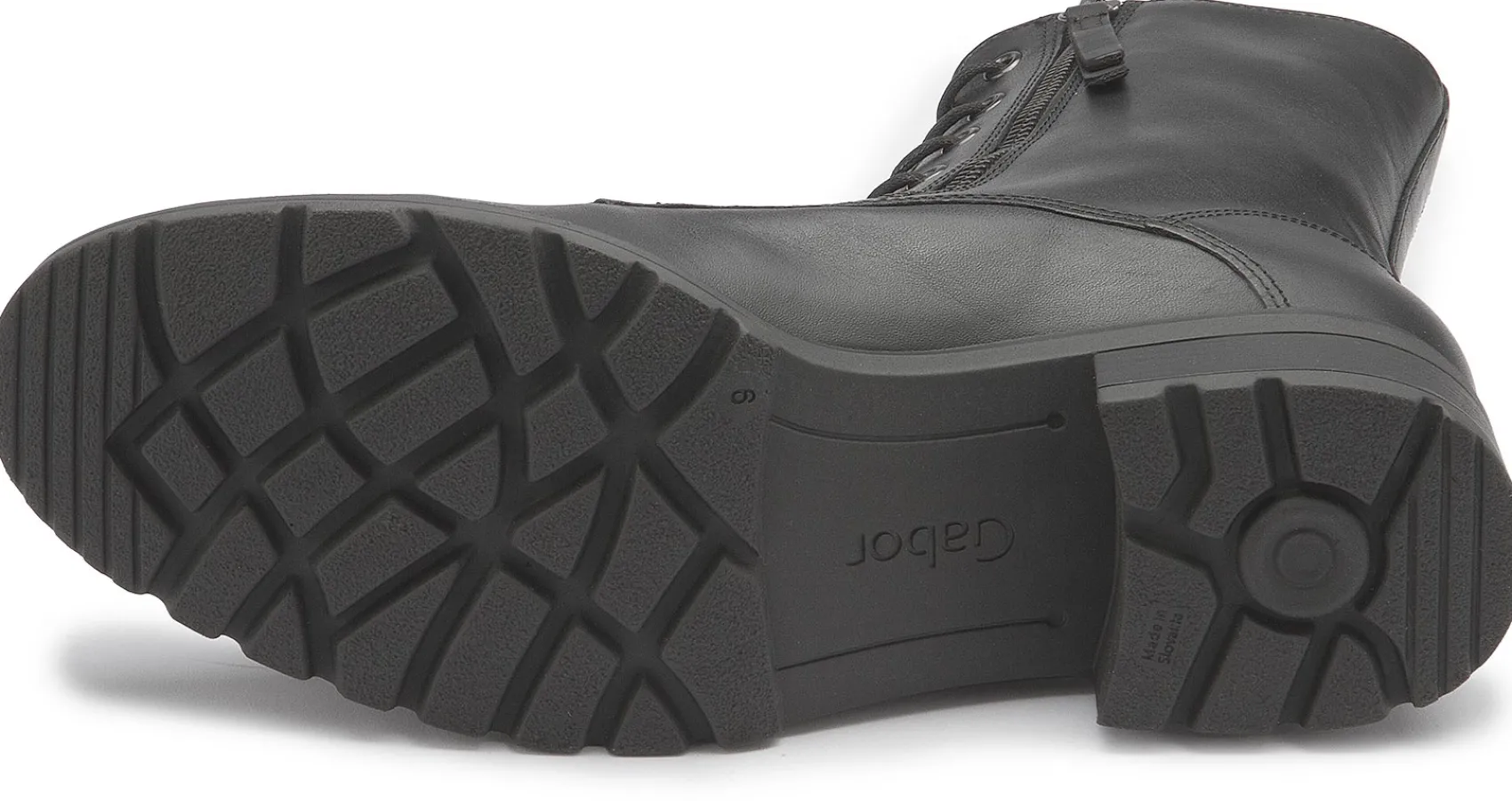 Stiefeletten|Gabor Schnürboot in Übergrößen Schwarz