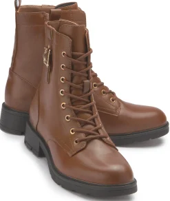 Stiefeletten|Fitters Schnürboot in Übergrößen Braun
