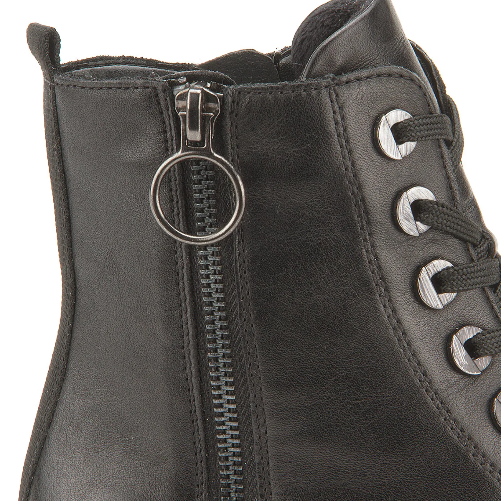 Stiefeletten|Remonte Schnürboot in Übergrößen Schwarz