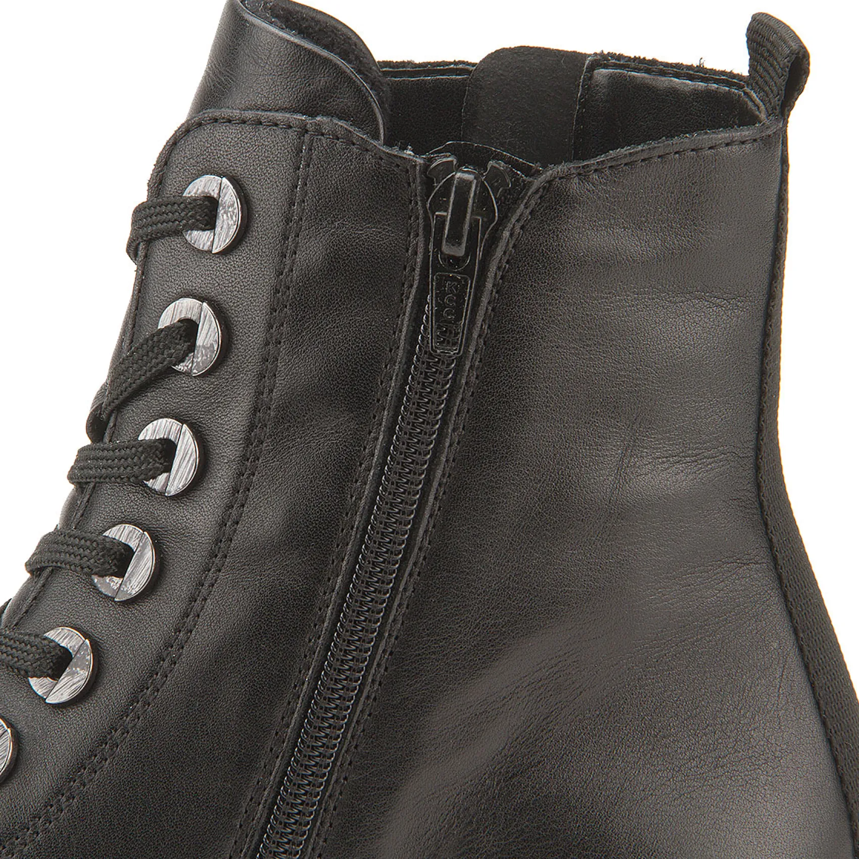 Stiefeletten|Remonte Schnürboot in Übergrößen Schwarz