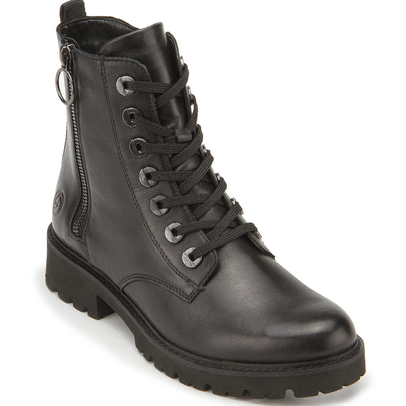 Stiefeletten|Remonte Schnürboot in Übergrößen Schwarz