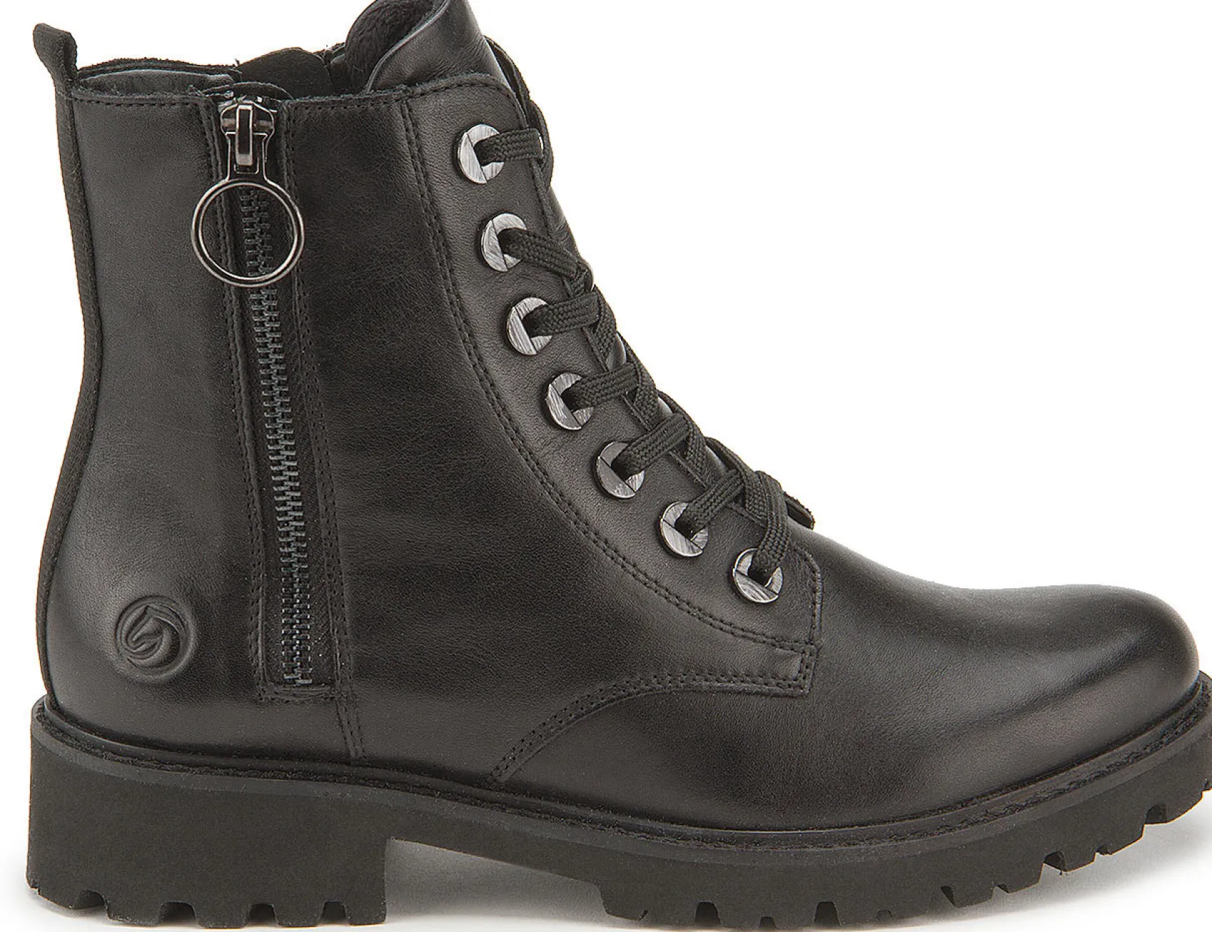 Stiefeletten|Remonte Schnürboot in Übergrößen Schwarz