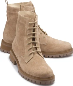 Stiefeletten|Horsch Schuhe Schnürboot in Übergrößen Beige