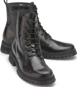 Stiefeletten|Horsch Schuhe Schnürboot in Übergrößen Schwarz