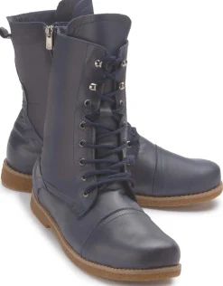 Stiefeletten|Horsch Schuhe Schnürboot in Übergrößen Blau