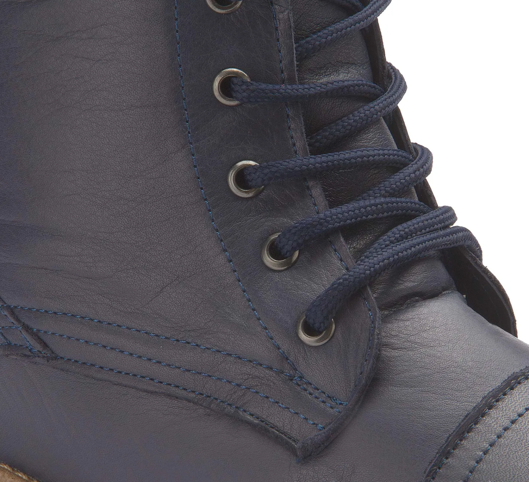 Stiefeletten|Horsch Schuhe Schnürboot in Übergrößen Blau
