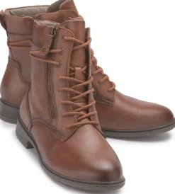 Stiefeletten|Tamaris Schnürboot in Übergrößen Braun