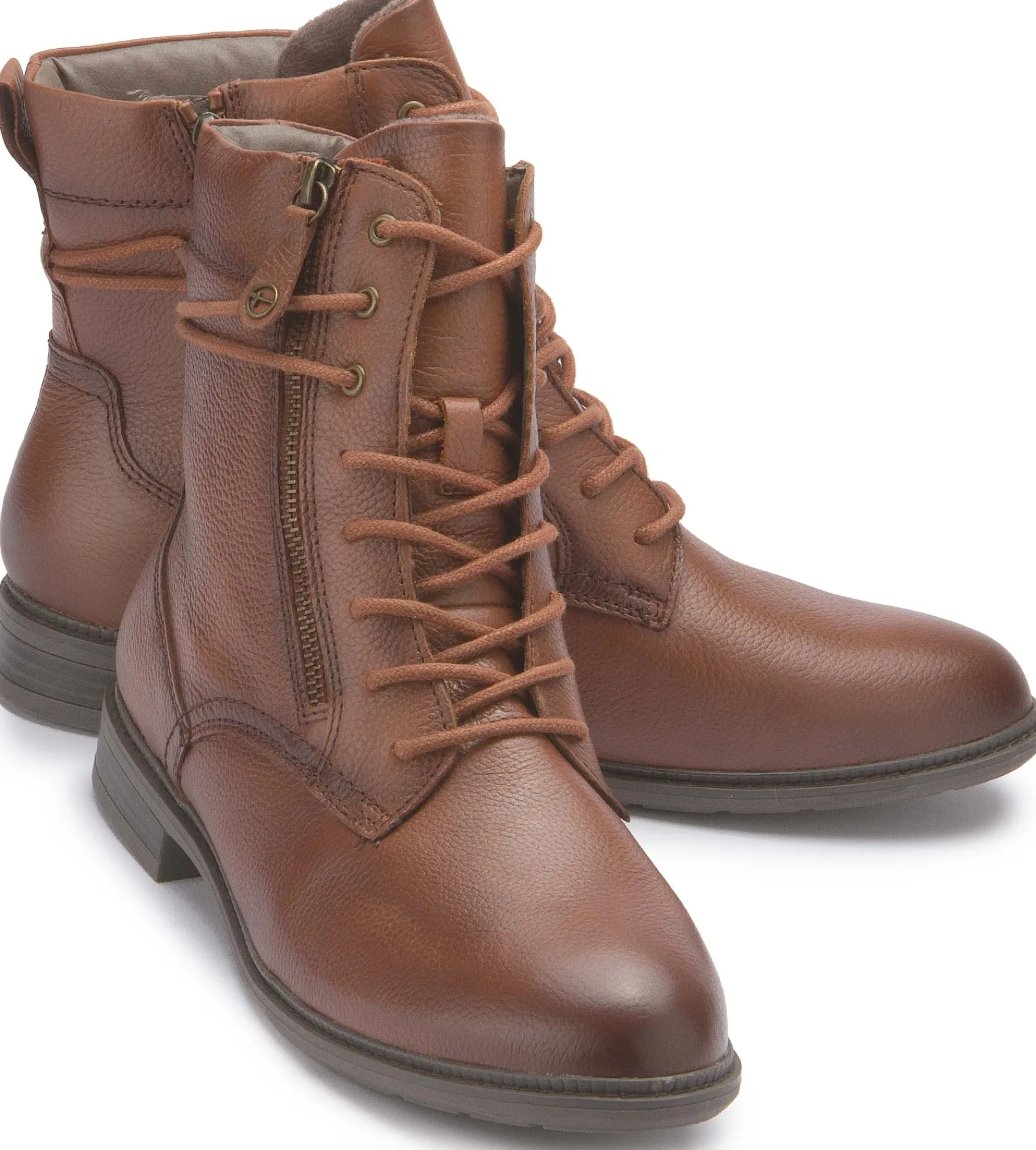 Stiefeletten|Tamaris Schnürboot in Übergrößen Braun