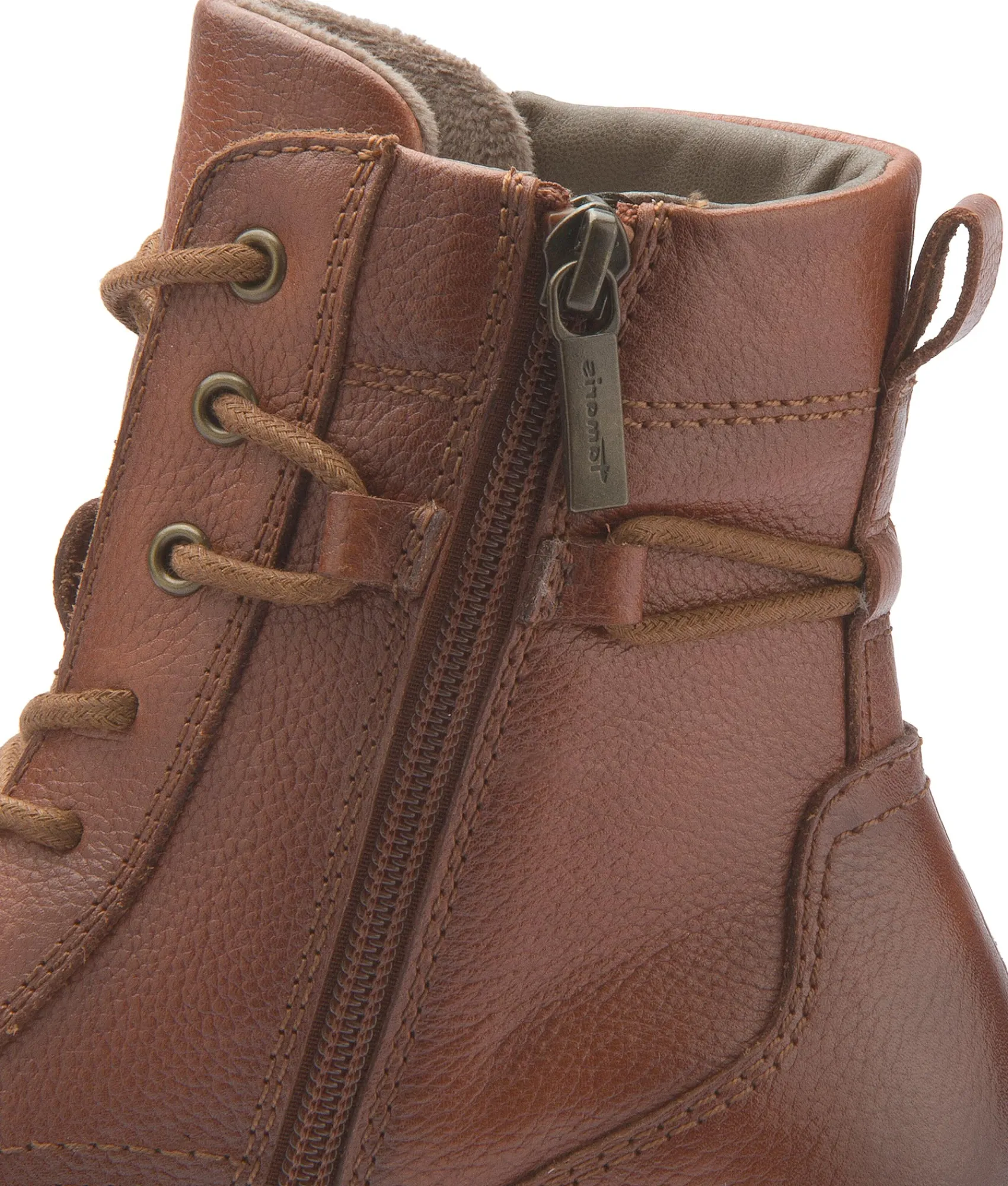 Stiefeletten|Tamaris Schnürboot in Übergrößen Braun