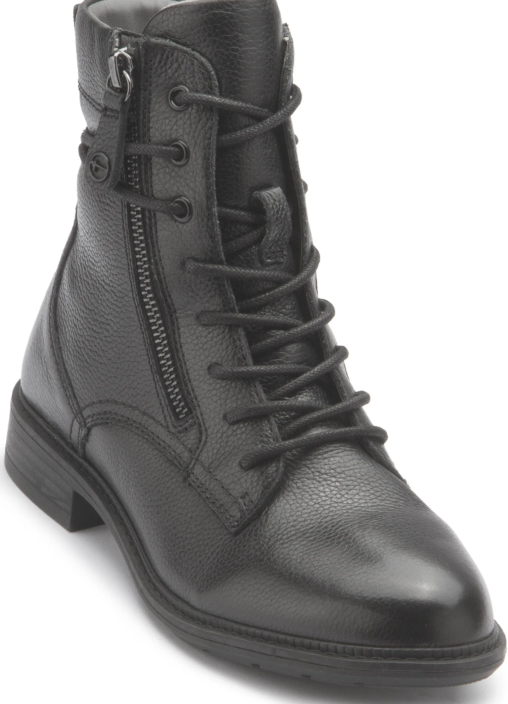 Stiefeletten|Tamaris Schnürboot in Übergrößen Schwarz