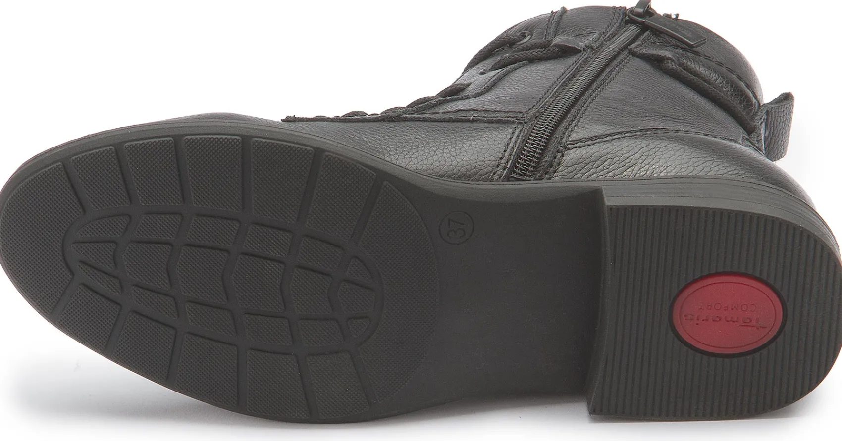 Stiefeletten|Tamaris Schnürboot in Übergrößen Schwarz