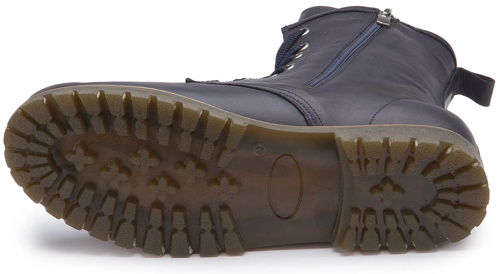 Stiefeletten|Boots|Horsch Schuhe Schnürboot in Übergrößen Blau