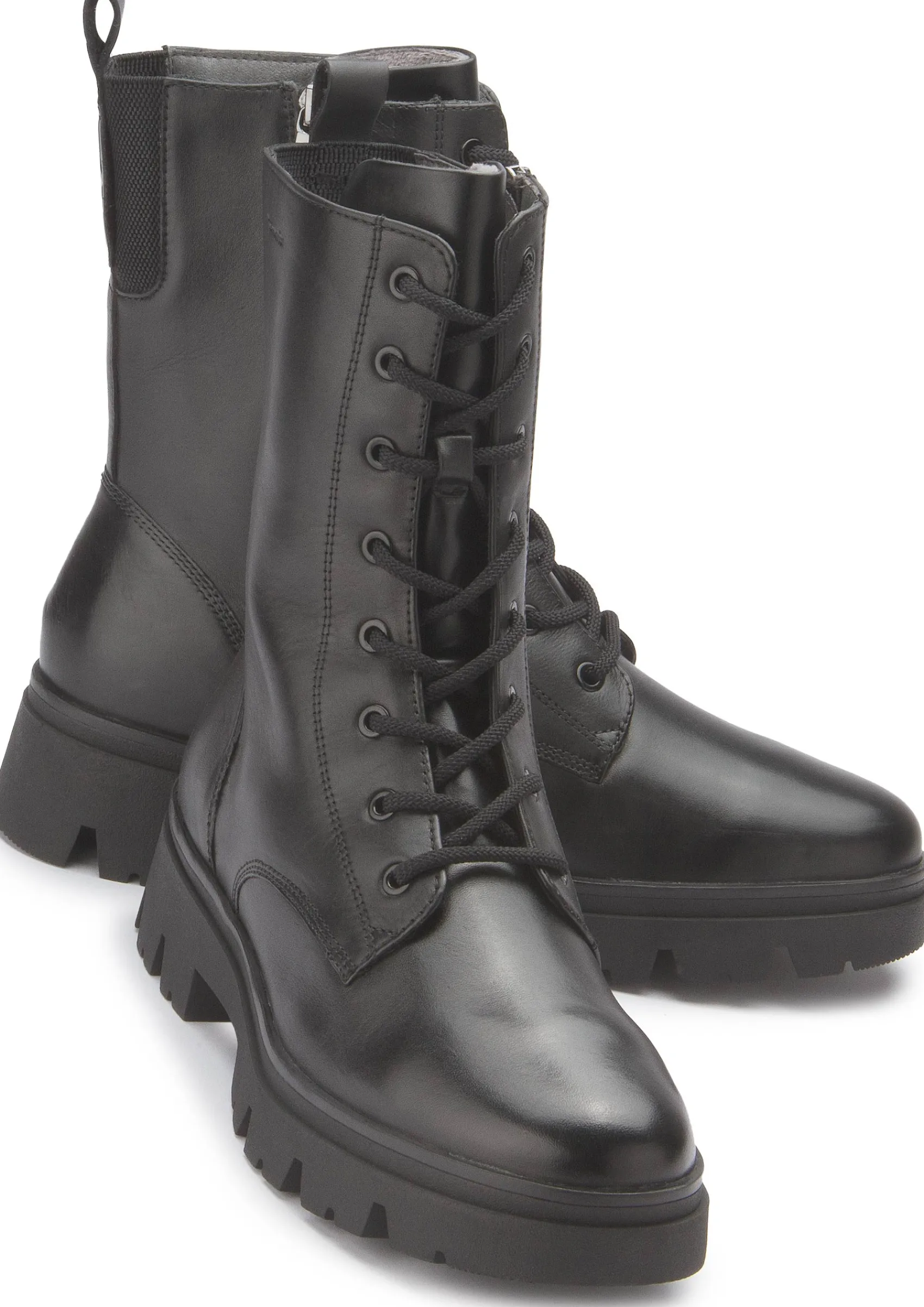 Stiefeletten|Schnürschuhe|Tamaris Schnürboot in Übergrößen Schwarz