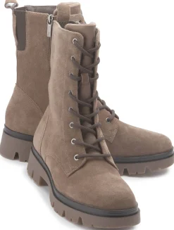 Stiefeletten|Schnürschuhe|Tamaris Schnürboot in Übergrößen Braun