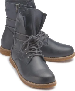 Stiefeletten|Horsch Schuhe Schnürboot in Übergrößen Blau