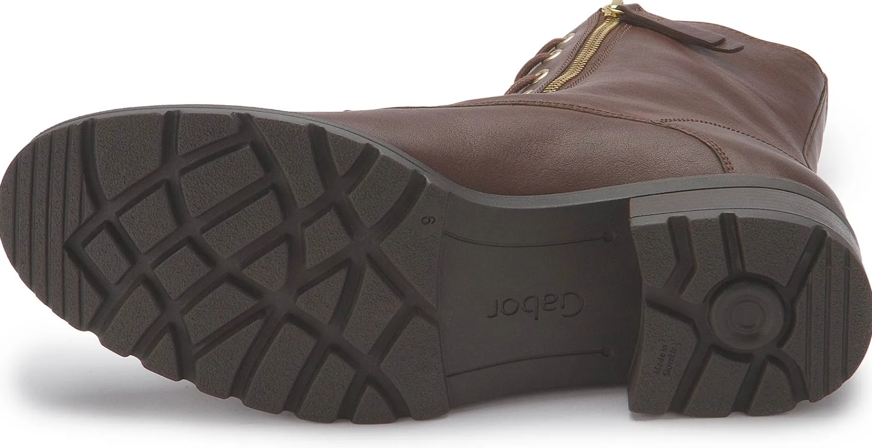 Stiefeletten|Gabor Schnürboot in Übergrößen Braun