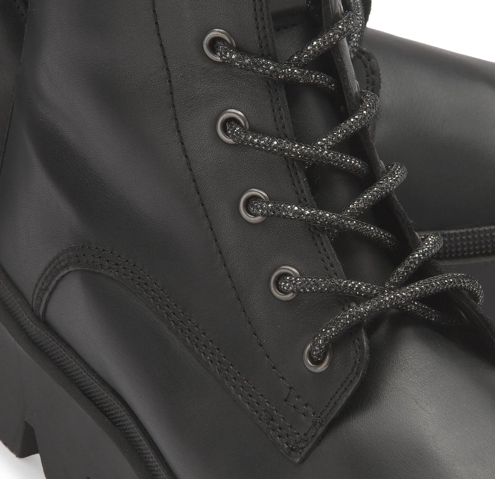 Stiefeletten|Boots|Gabor Schnürboot in Übergrößen Schwarz