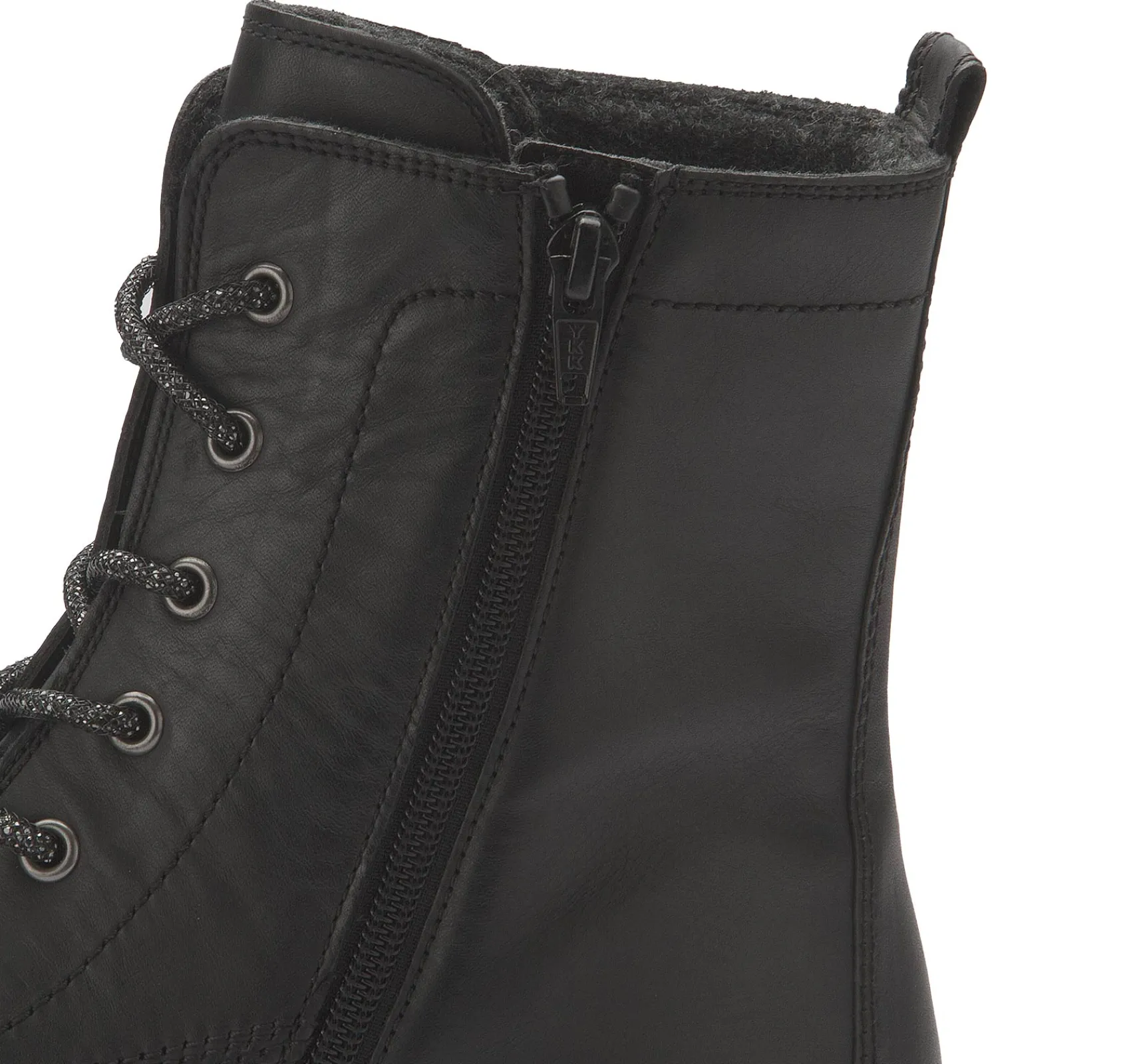 Stiefeletten|Boots|Gabor Schnürboot in Übergrößen Schwarz