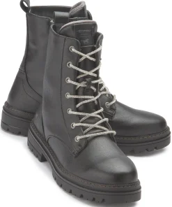 Stiefeletten|Mustang Damen Schnürboot in Übergrößen Schwarz