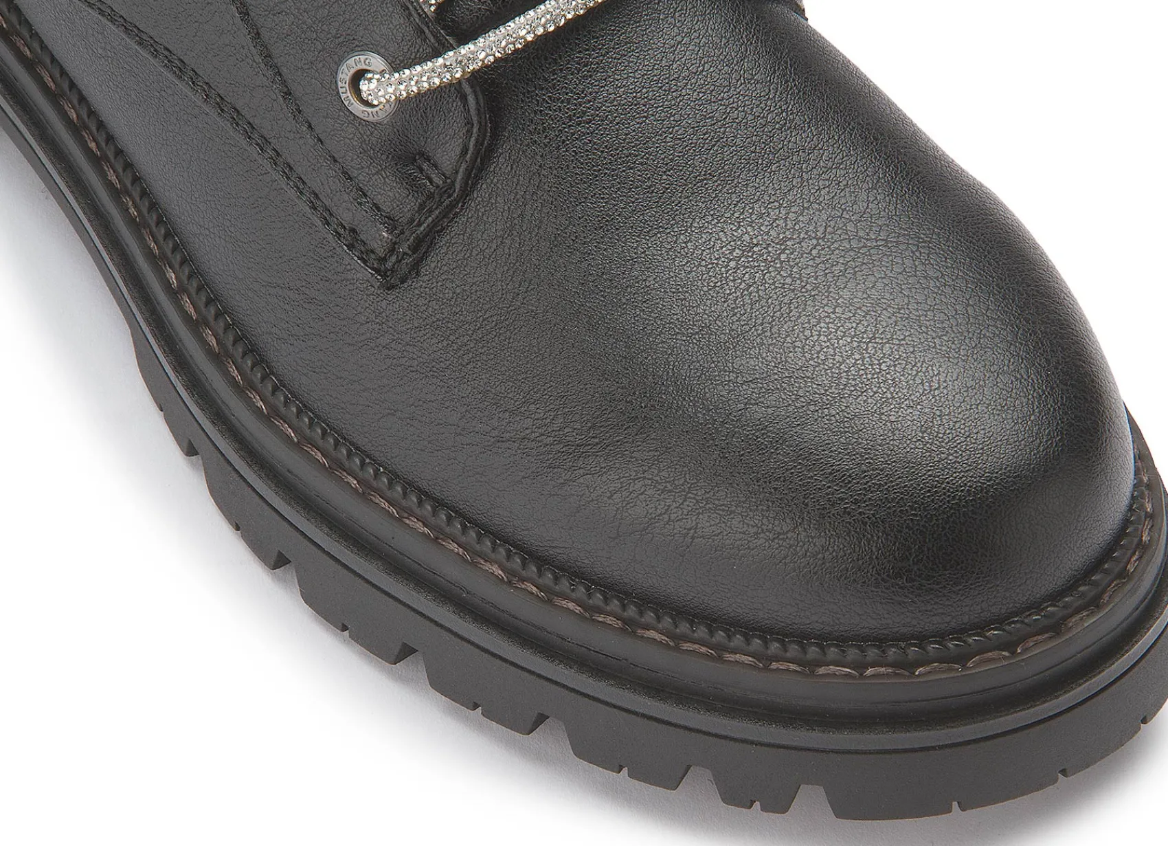 Stiefeletten|Mustang Damen Schnürboot in Übergrößen Schwarz