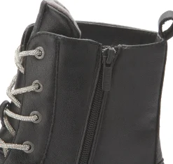 Stiefeletten|Mustang Damen Schnürboot in Übergrößen Schwarz