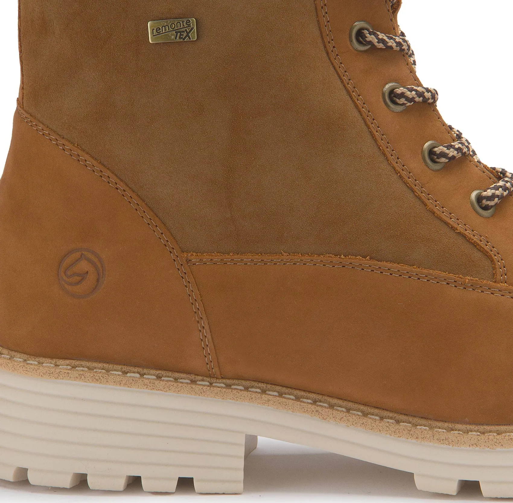 Stiefeletten|Boots|Remonte Schnürboot in Übergrößen Braun