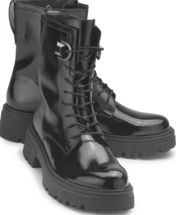 Stiefeletten|Gabor Schnürboot in Übergrößen Schwarz
