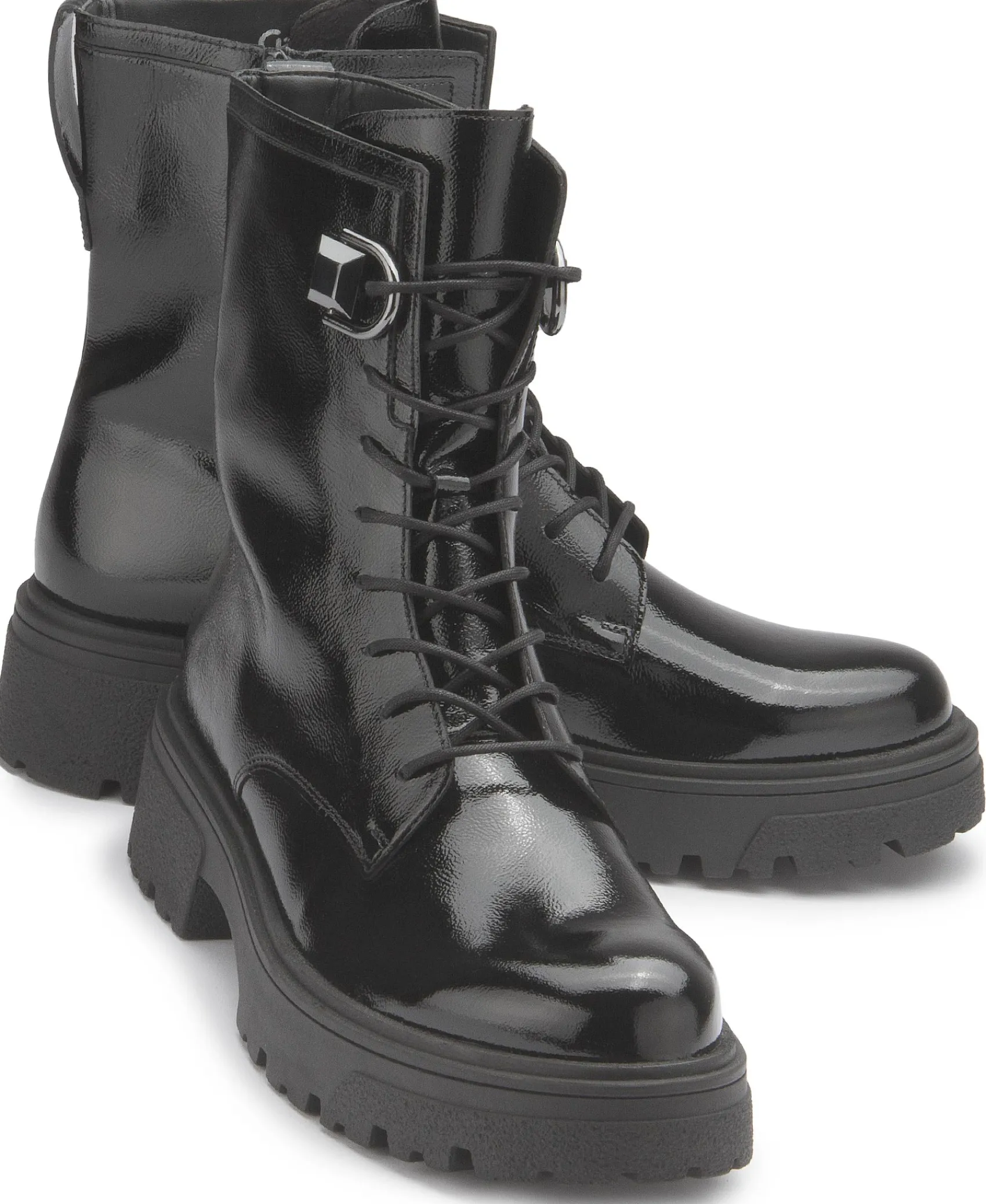 Stiefeletten|Gabor Schnürboot in Übergrößen Schwarz