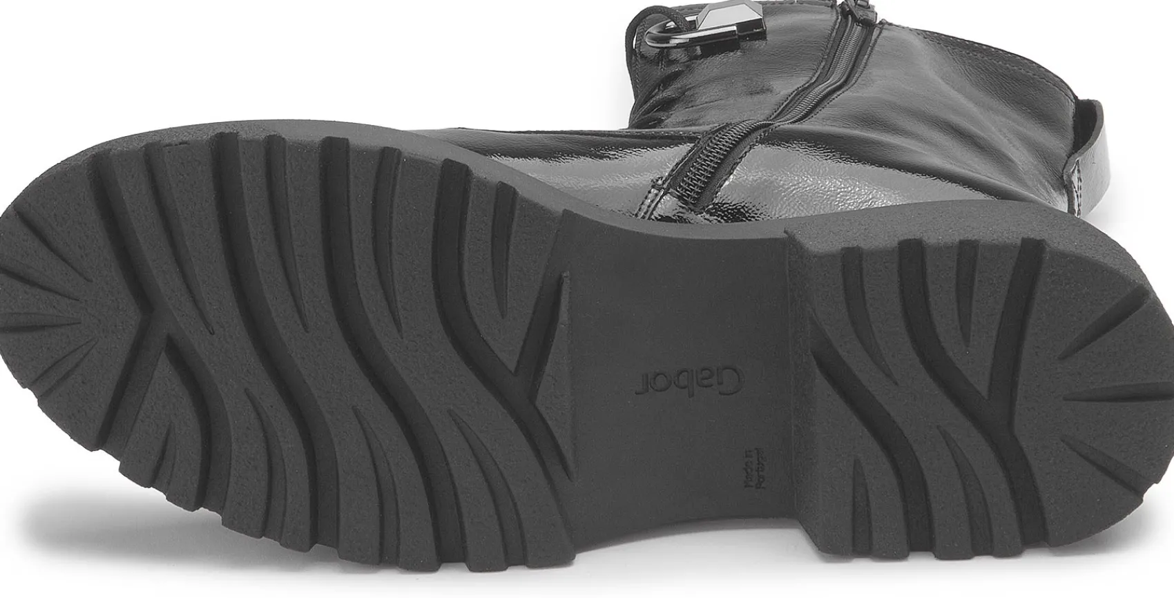 Stiefeletten|Gabor Schnürboot in Übergrößen Schwarz