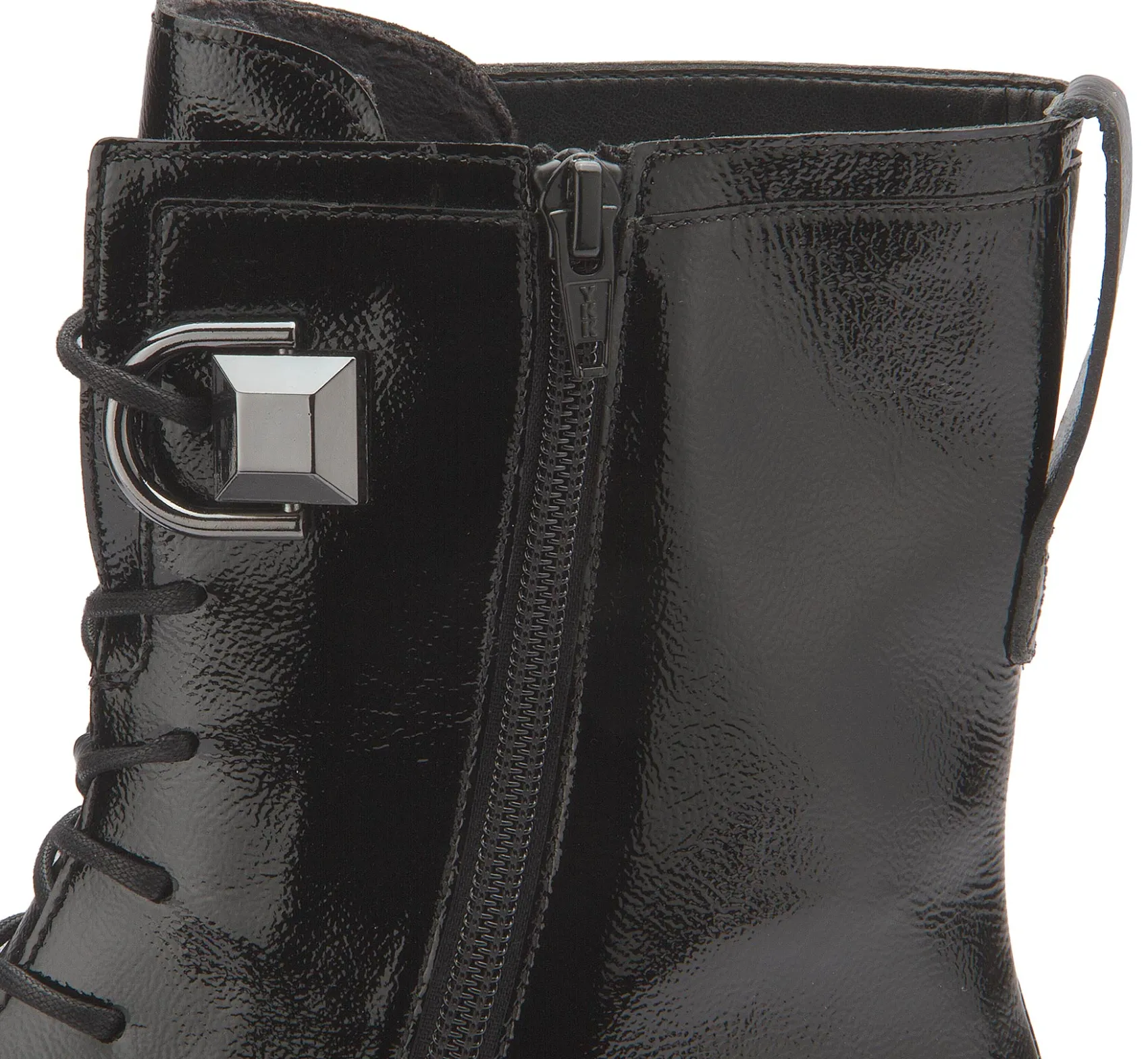Stiefeletten|Gabor Schnürboot in Übergrößen Schwarz