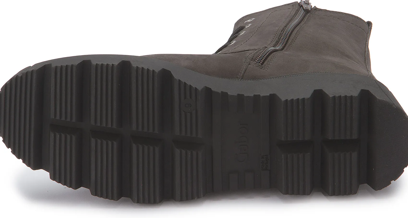 Stiefeletten|Gabor Schnürboot in Übergrößen Grau