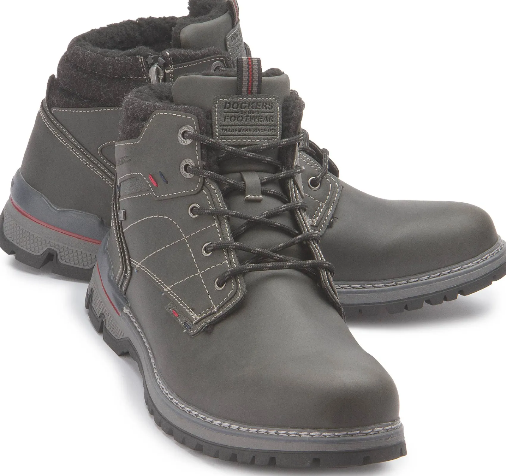 Stiefeletten|Schnürschuhe|Dockers Schnürboot in Übergrößen Schwarz
