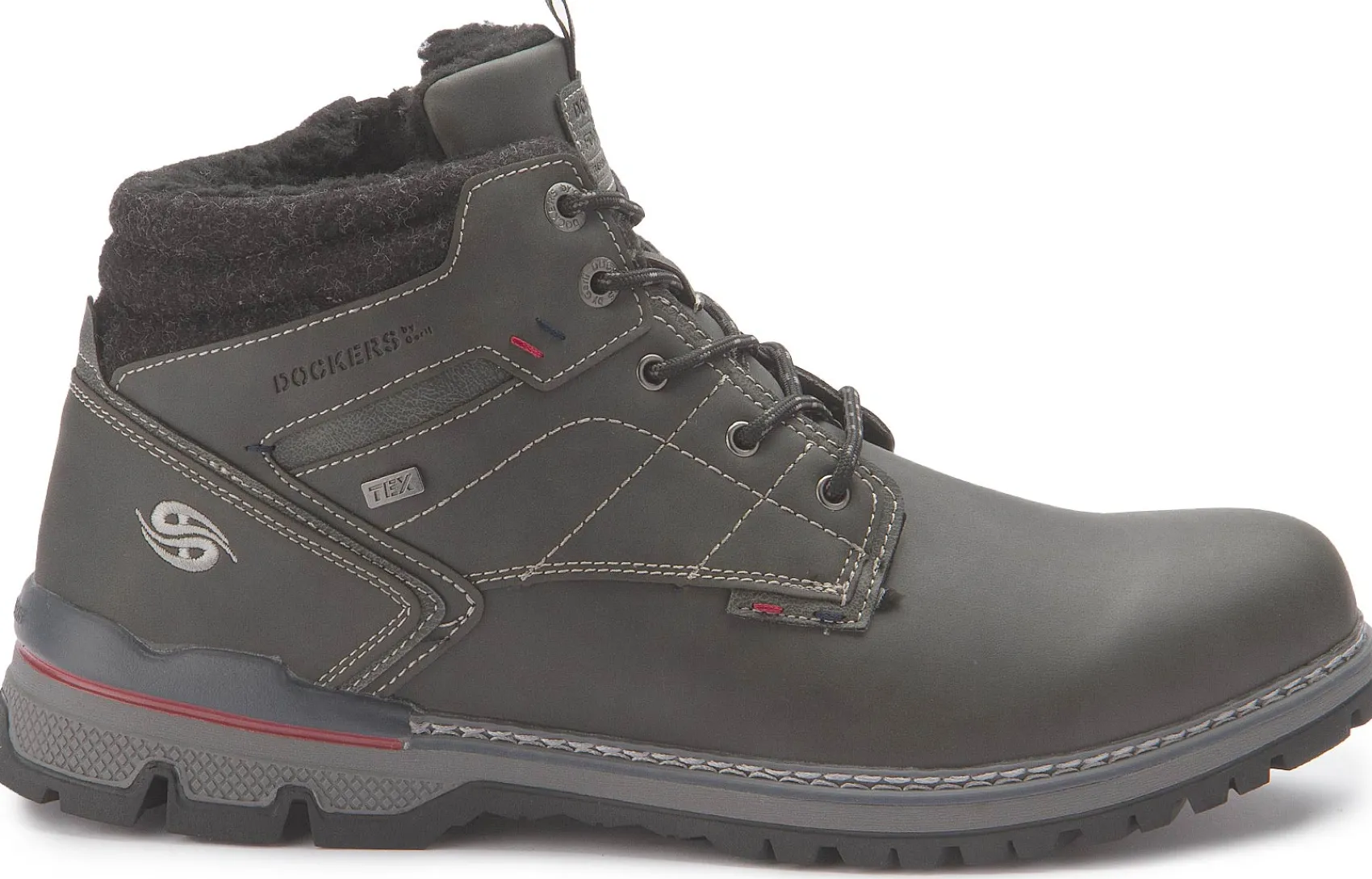 Stiefeletten|Schnürschuhe|Dockers Schnürboot in Übergrößen Schwarz