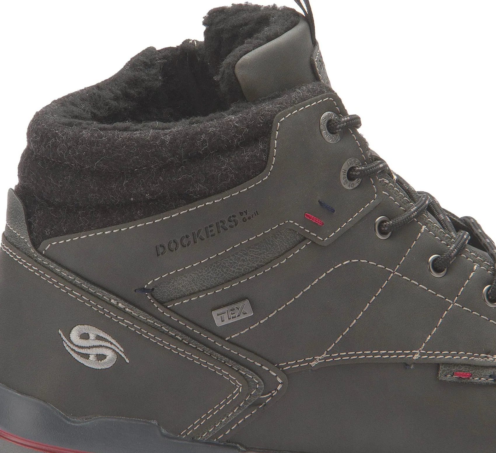 Stiefeletten|Schnürschuhe|Dockers Schnürboot in Übergrößen Schwarz