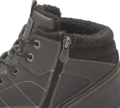 Stiefeletten|Schnürschuhe|Dockers Schnürboot in Übergrößen Schwarz