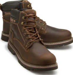 Stiefeletten|Boots|Dockers Schnürboot in Übergrößen Braun