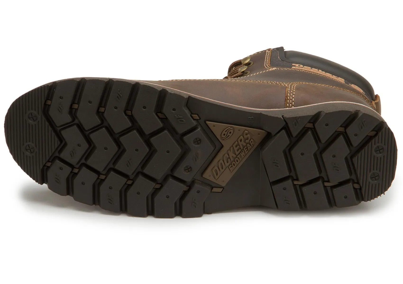 Stiefeletten|Boots|Dockers Schnürboot in Übergrößen Braun