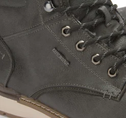 Stiefeletten|Boots|Mustang Herren Schnürboot in Übergrößen Grau