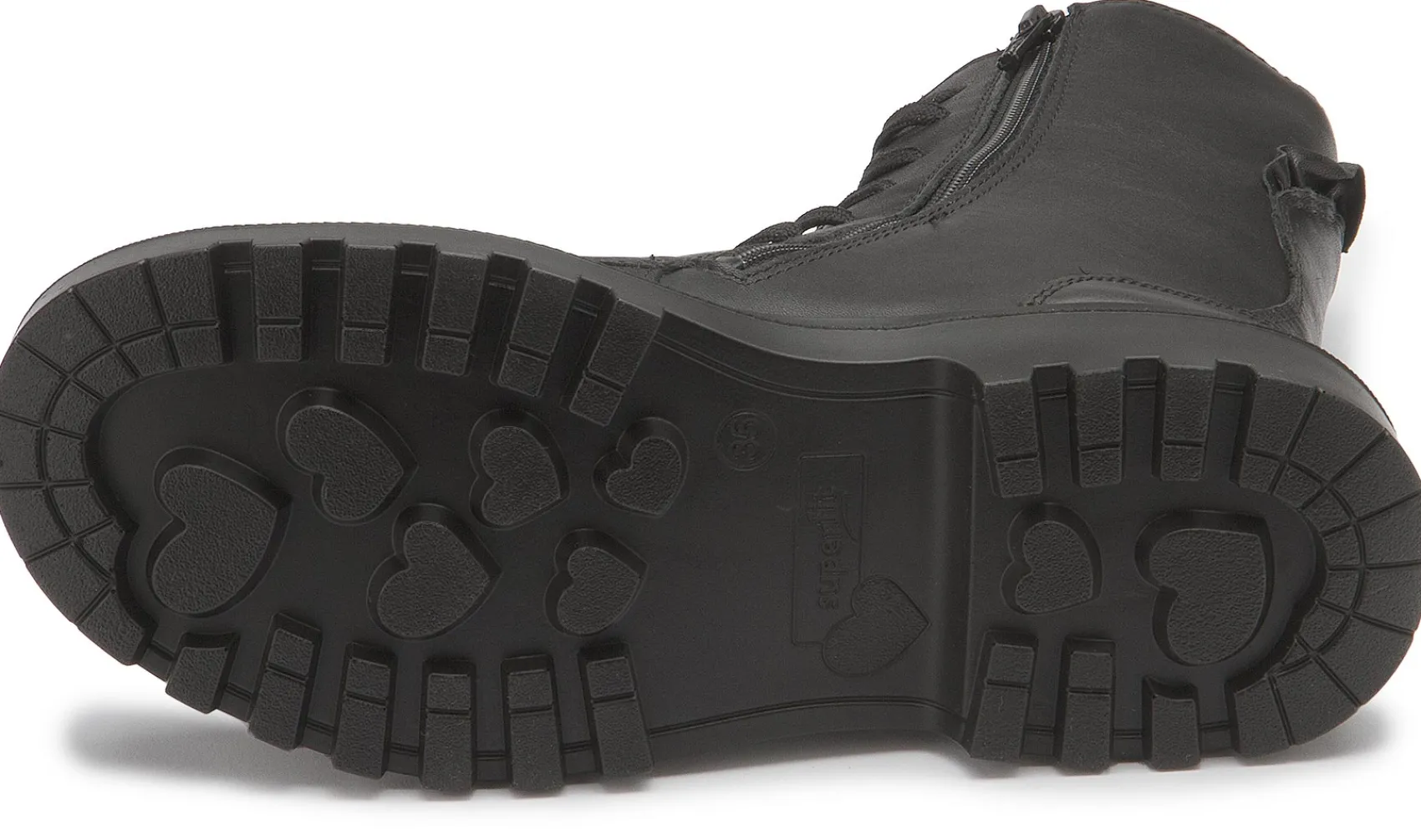 Stiefeletten|Superfit Schnürboot in Untergrößen Schwarz