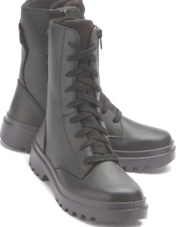 Stiefeletten|Superfit Schnürboot in Untergrößen Schwarz