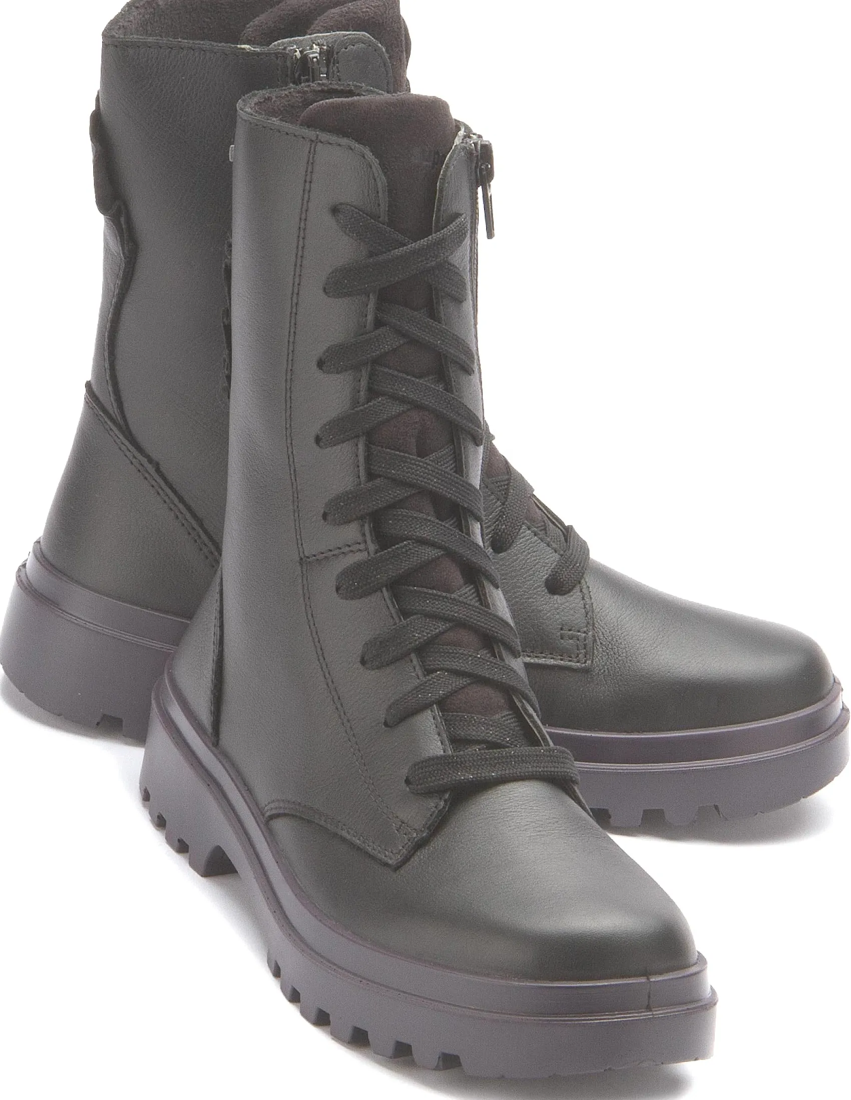Stiefeletten|Superfit Schnürboot in Untergrößen Schwarz